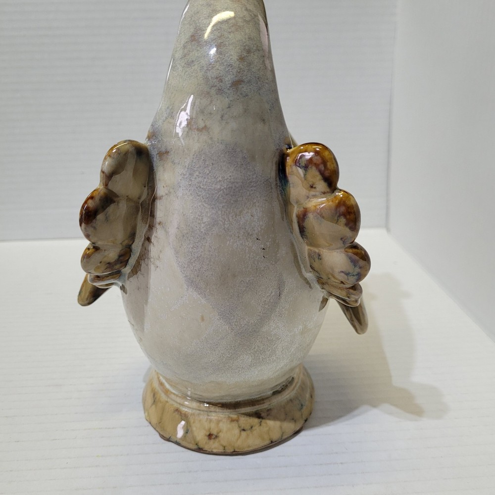 Ceramic Chicken Pitcher Glazed Handmade 9.5in