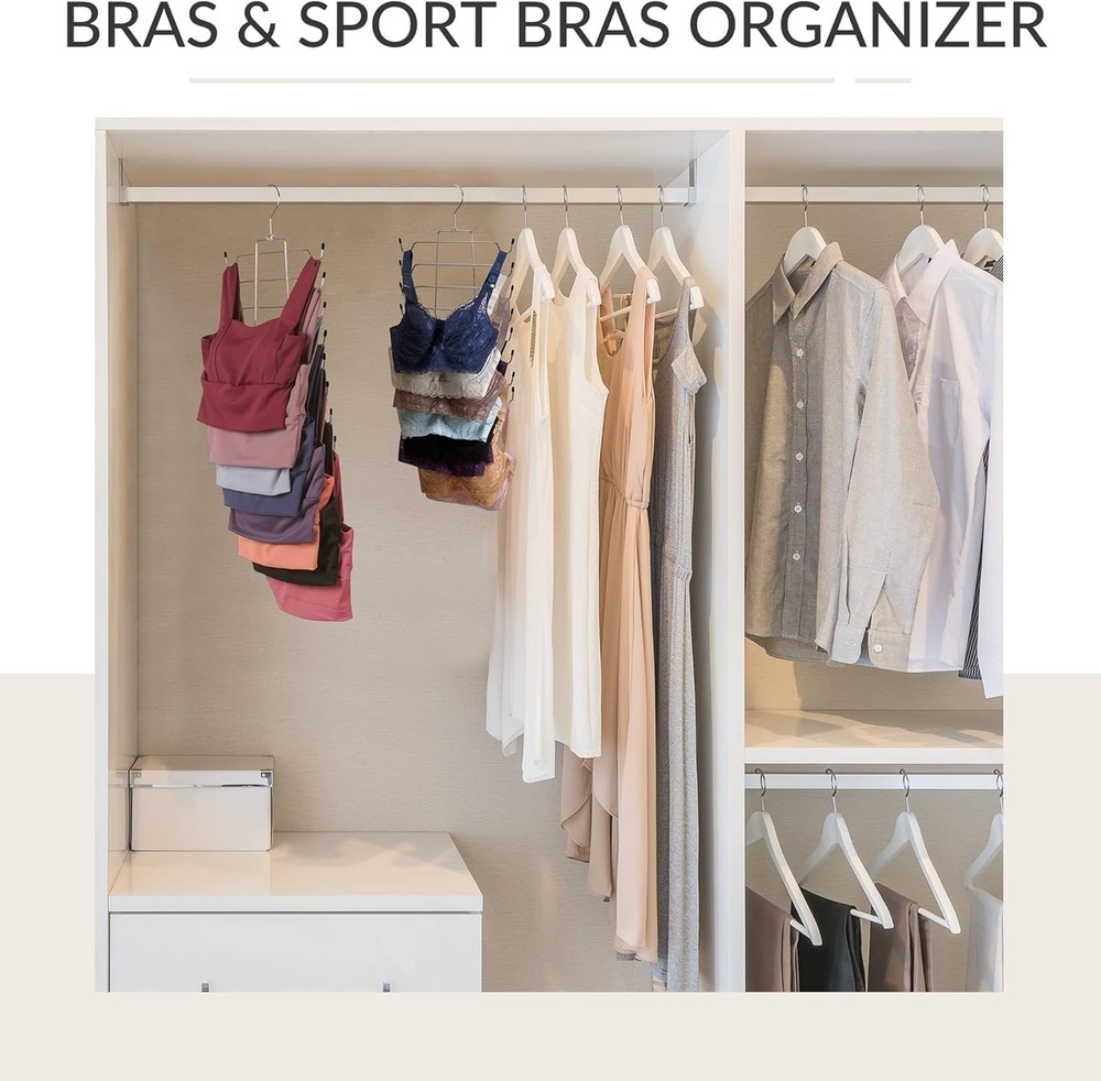 Tank Top Hanger Space Saving Bra Organizer Closet Storage 2 Pack