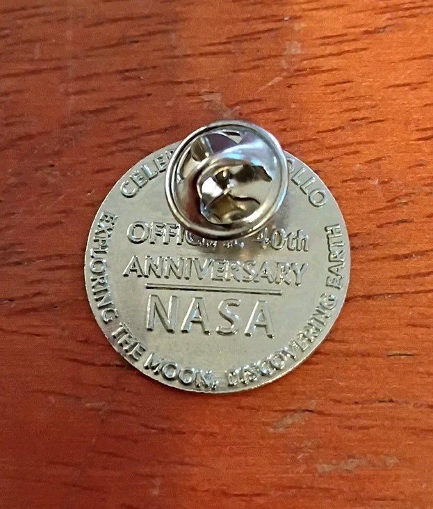 Apollo Program 40th Anniversary Lapel Pin Official Nasa Edition