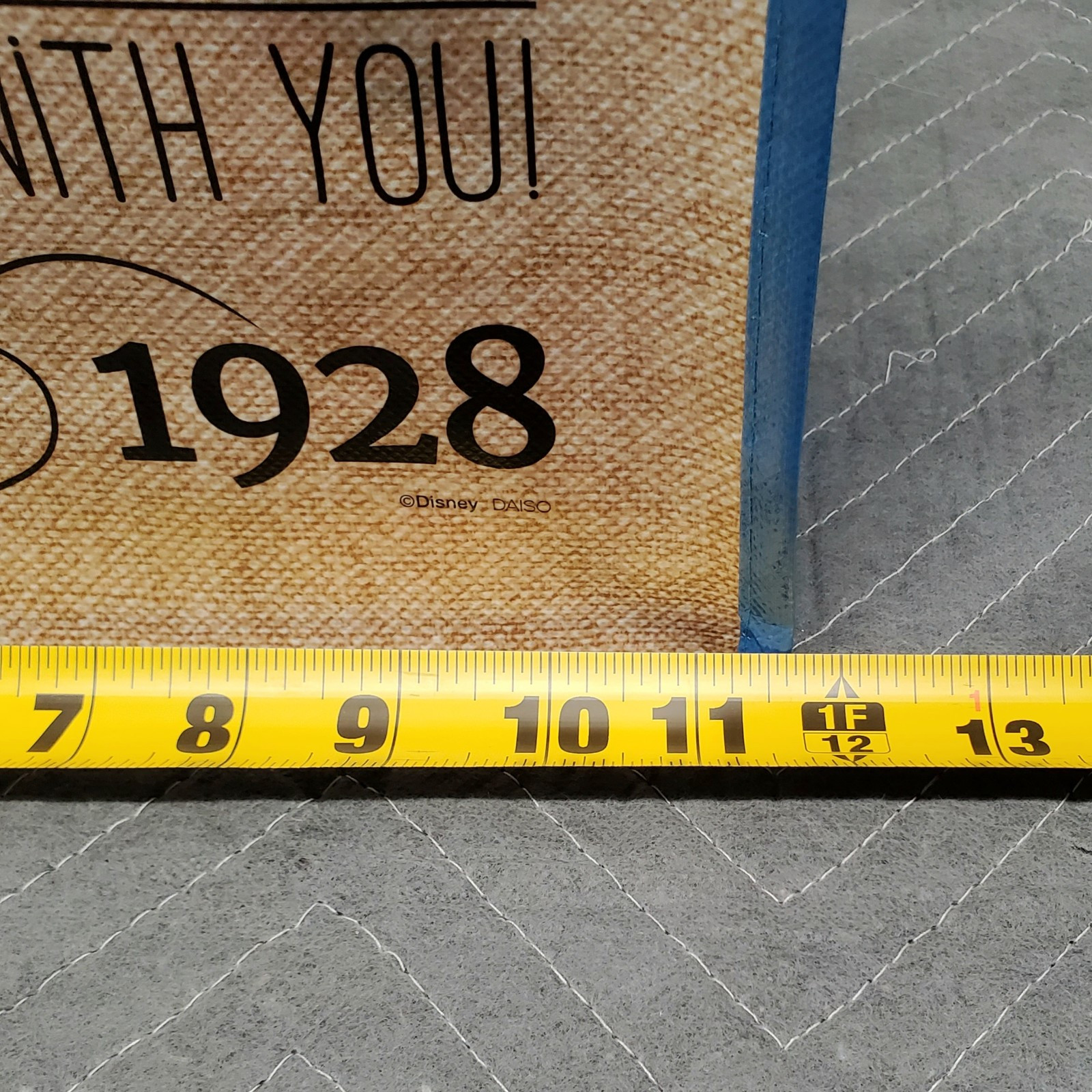 Disney Mickey 1928 Reusable Grocery Shopping Tote Bag SMALL 11x11x4" Cool Blue