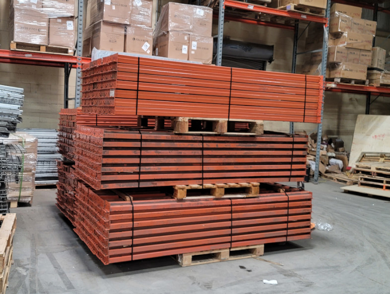 warehouse pallet racking beams 8 foot orange