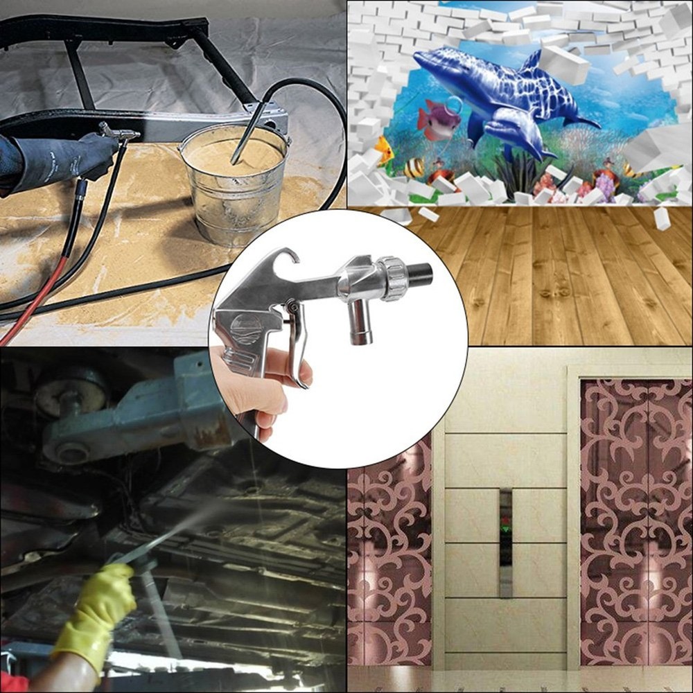 Sandblaster Kit Abrasive Sand Blasting Gun Rust Remove with Air Quick Adapter...