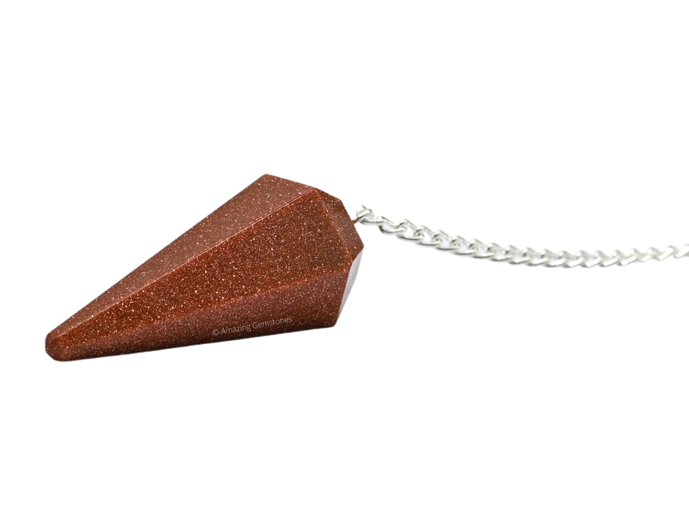 Red Goldstone Dowsing Crystal Pendulum