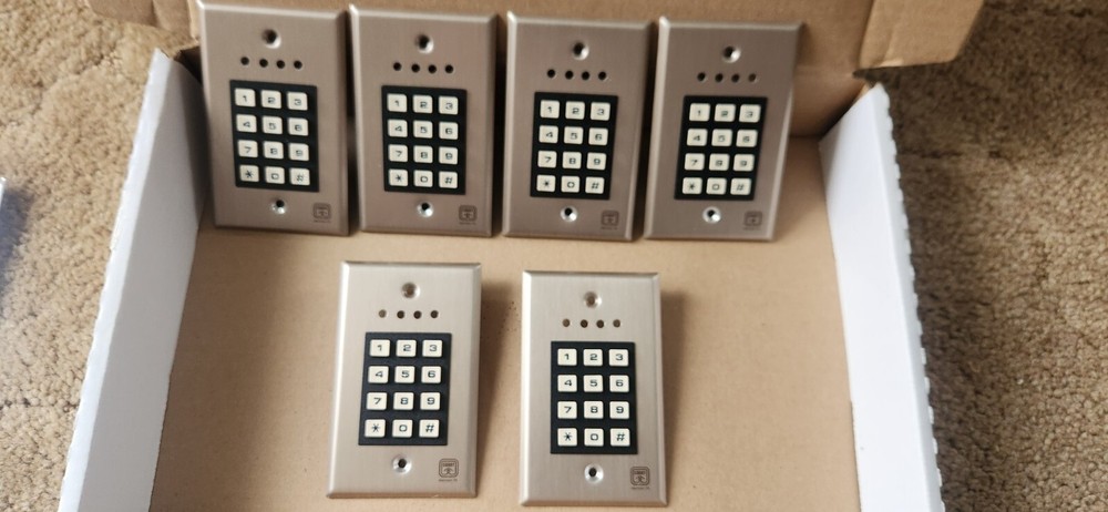 Corby 7140 Single Gang Replacement Security Keypad, 4 LED Holes, No Electronics