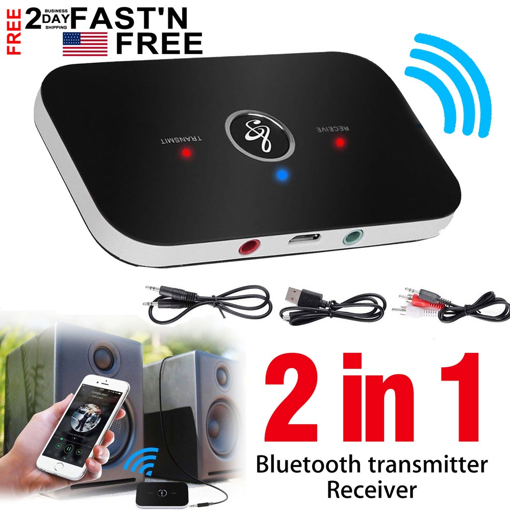 2 in1 Bluetooth 5.0 Transmitter & Receiver Wireless Home TV Stereo Audio Adapter