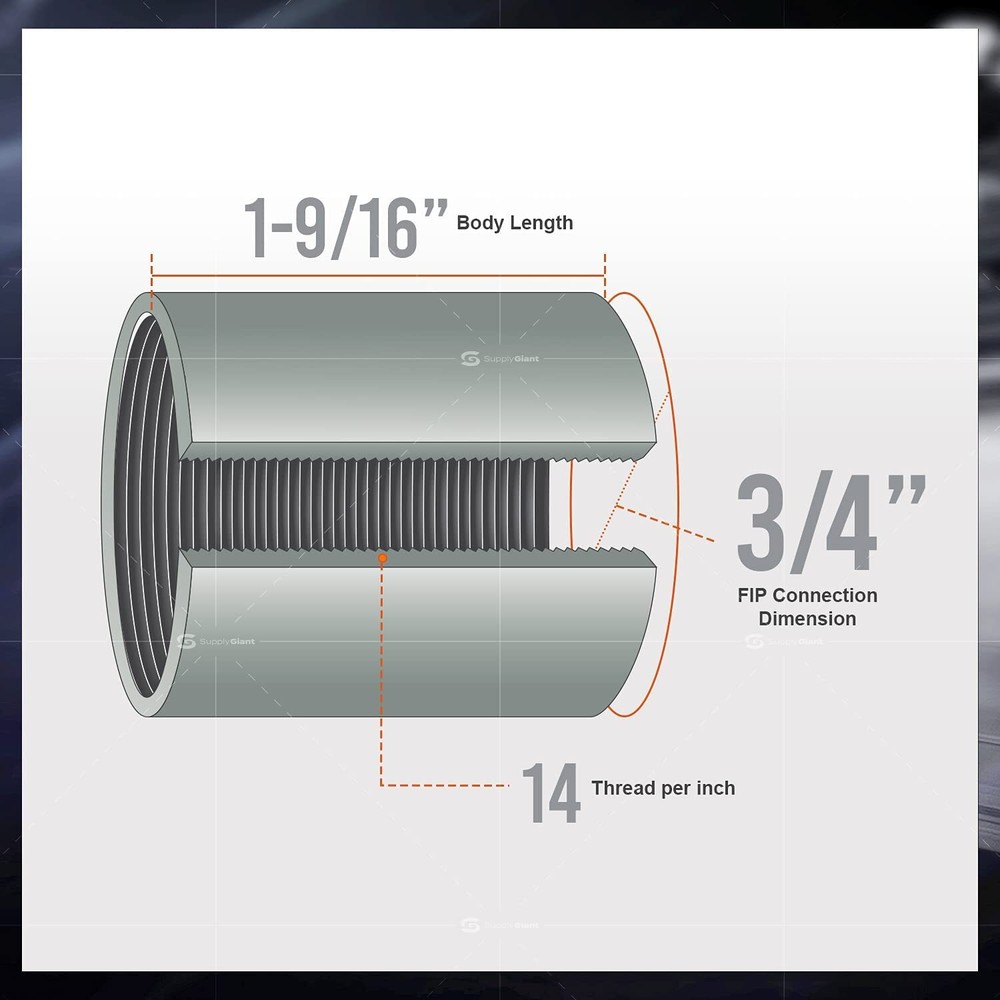 3/4" Straight Merchant Steel Coupling With Galvanized Coating