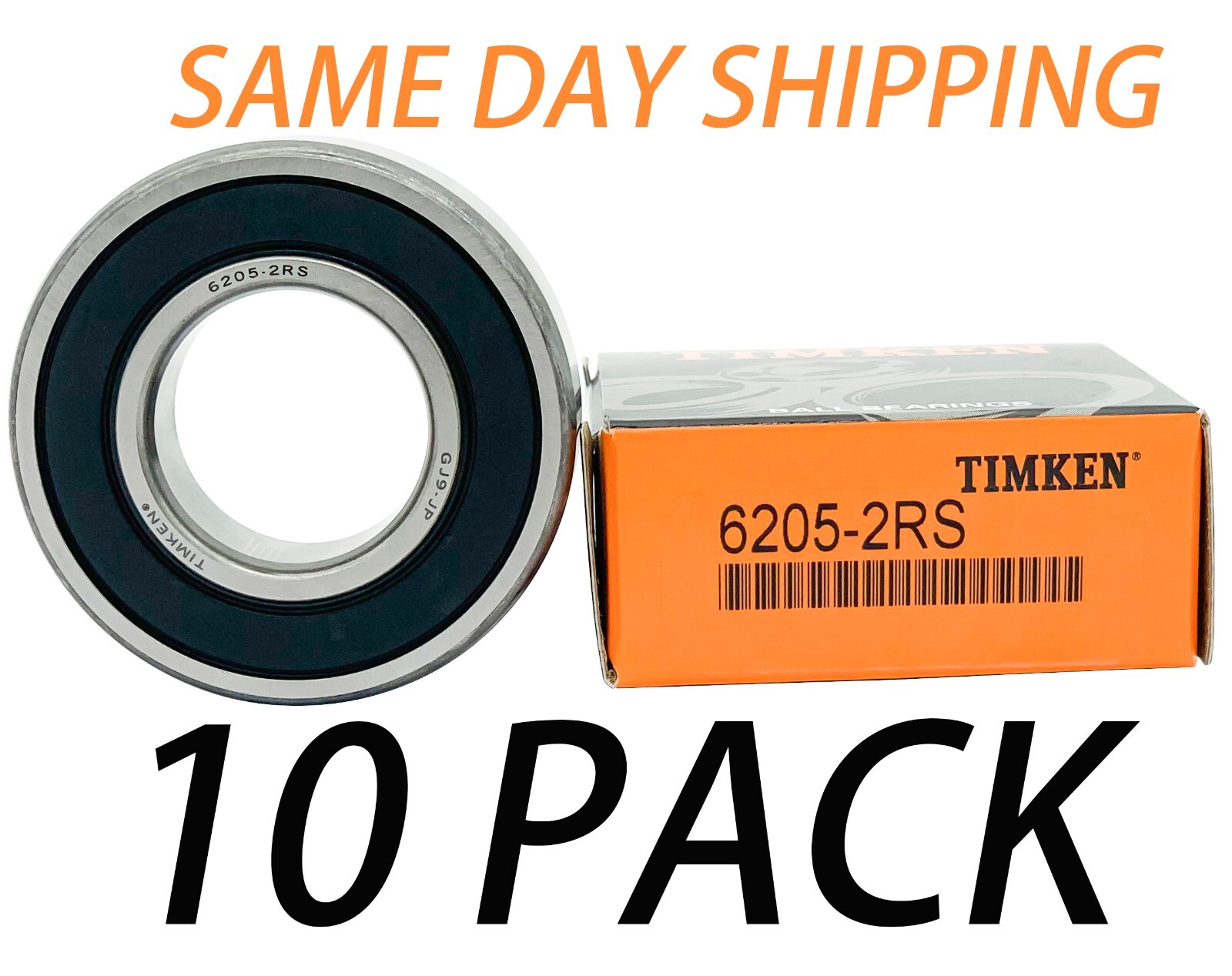 10PACK USA Brand TIMKEN 6205-2RS  25X52X15MM Double Rubber Seal Bearings 6205RS