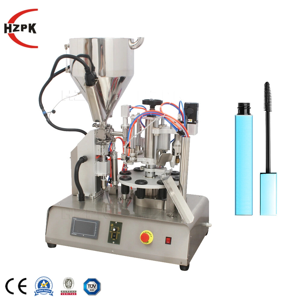 Customized Compact Rotary Liquid Paste Toner Vial Bottle Filling Sealing Machine