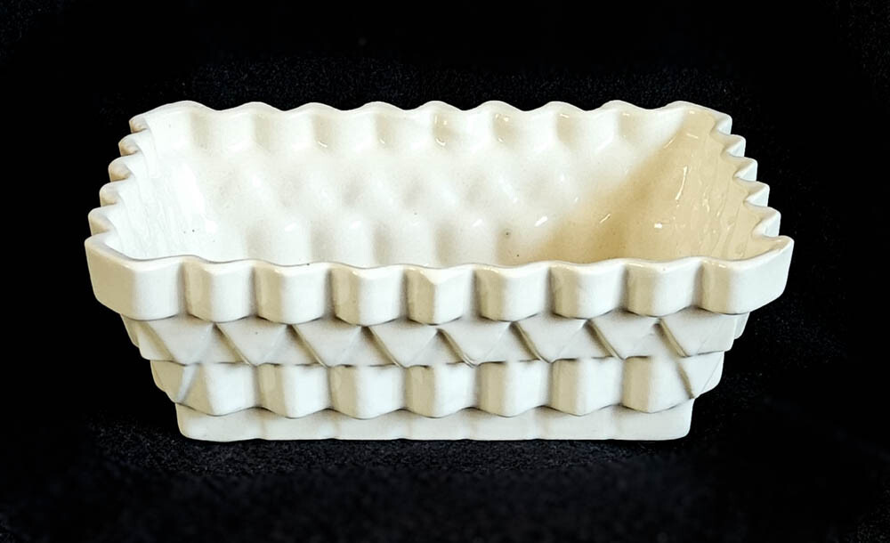 UPCO Ceramic 1028 Planter 8" X 5" White Cubic
