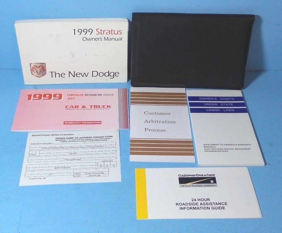 99 1999 Dodge Stratus owners manual