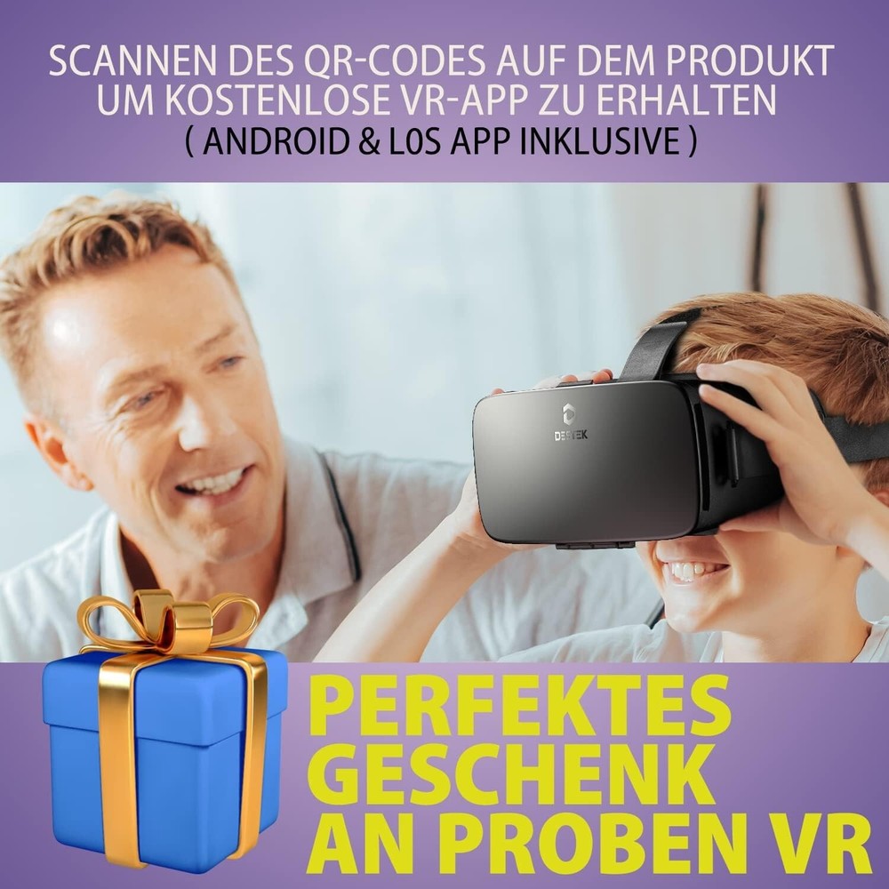 V5 VR Headset for Phone w/ Controller 110° FOV Virtual Reality Headset VR Goggle