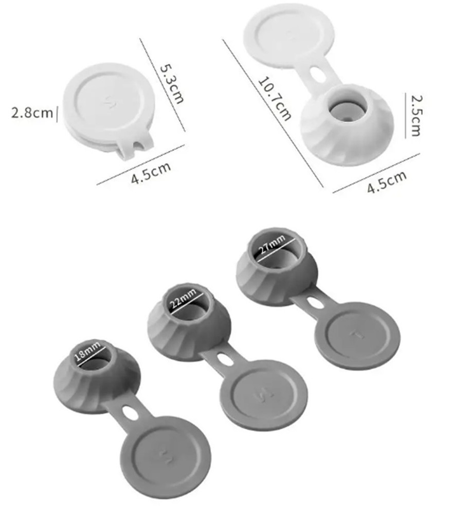 6pc Flip Bottle Caps Upside Down Leak Proof Lids for Shampoo Lotion Conditioner