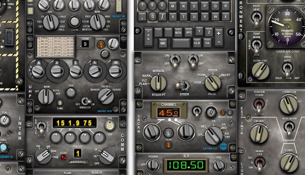A10 WARTHOG COCKPIT instrument panel CDkit