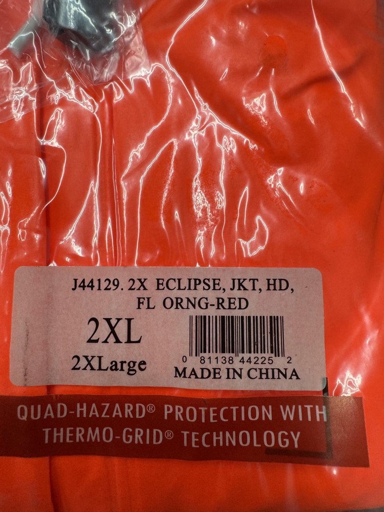 Tingley J44129 Eclipse Arc Flash Rain Jacket, Cat 2, Orange, 2Xl