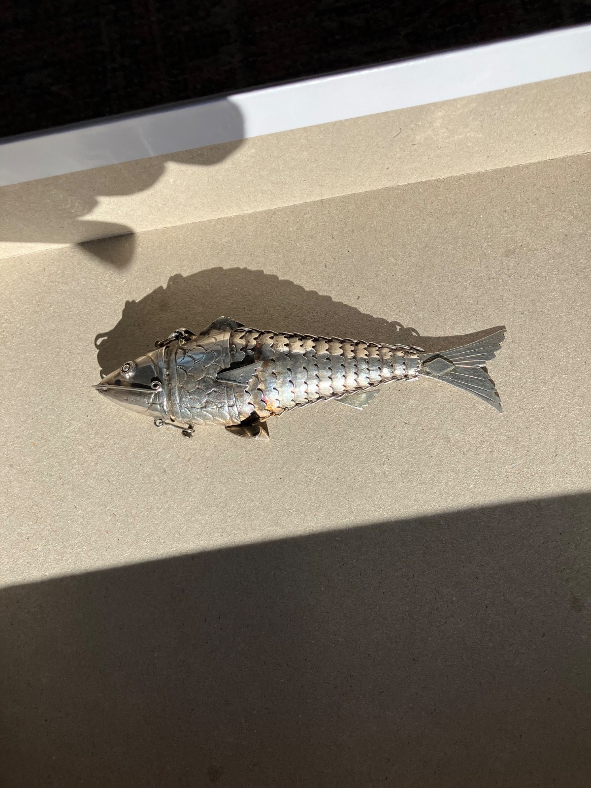 Vintage Silver Large Articulated Fish
