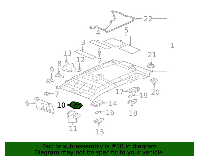 Genuine GM Map Lamp 15281877