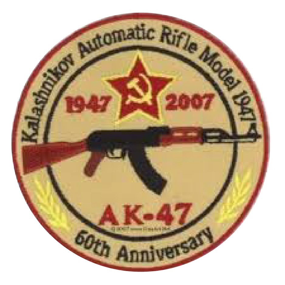 PATCH PATCH NO. 2 AK 47 KALASHNIKOV 60TH ANNIVERSARY HEAT ADHESIVE EMBROIDERED PATCH