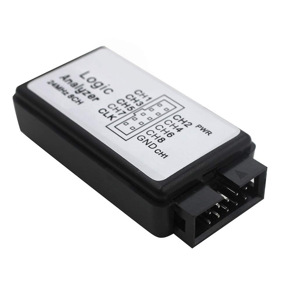 Versatile 8CH USB Logic Analyzer with 12PCS Color Clips - Compact Solution