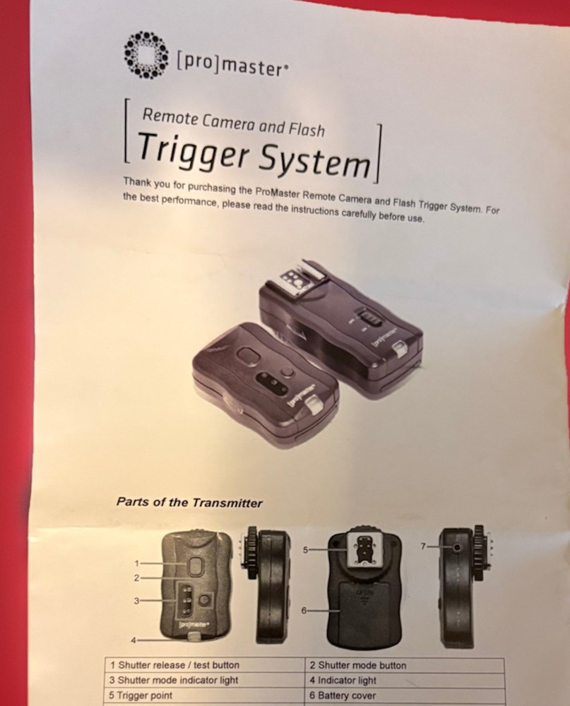 Promaster Remote Camera & Flash Trigger System 2With Flash And All Cords