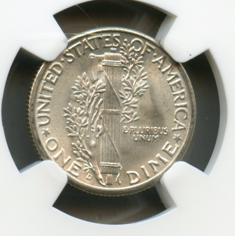 1945 D Mercury Silver Dime NGC MS 66