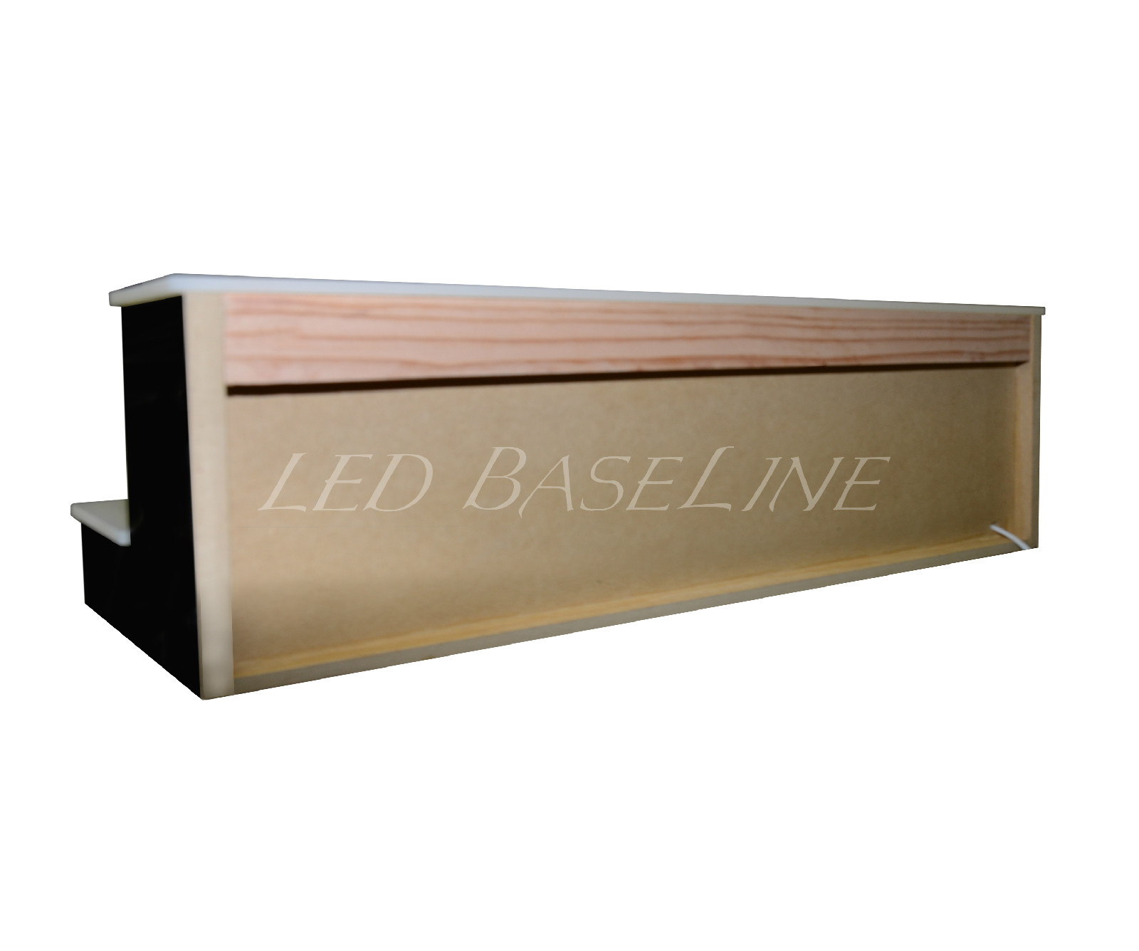 36" LED LIGHTED SHELF, 2 TIER WALL-MOUNTED, Home/Bar Liquor Bottle Display Rack