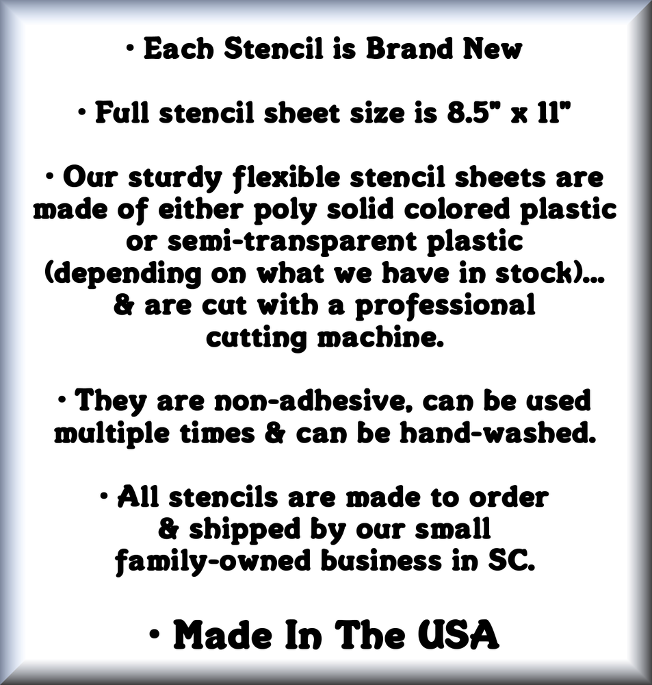 Pumpkin Face Witch Hat Stencil 3 Sizes Cookie 8.5" x 11" Reusable Sheet S802