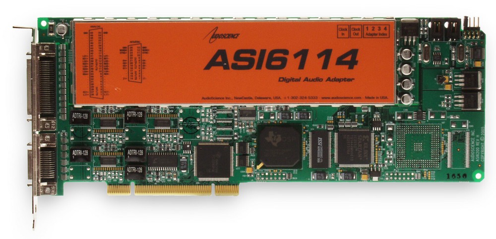 AudioScience ASI6114 AES Digital & Balanced Analog Multichannel Audio Broadcast