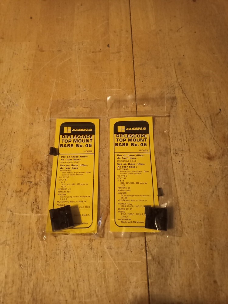 (2) Kassnar #45 Rifle Top Mount Bases (See Description)