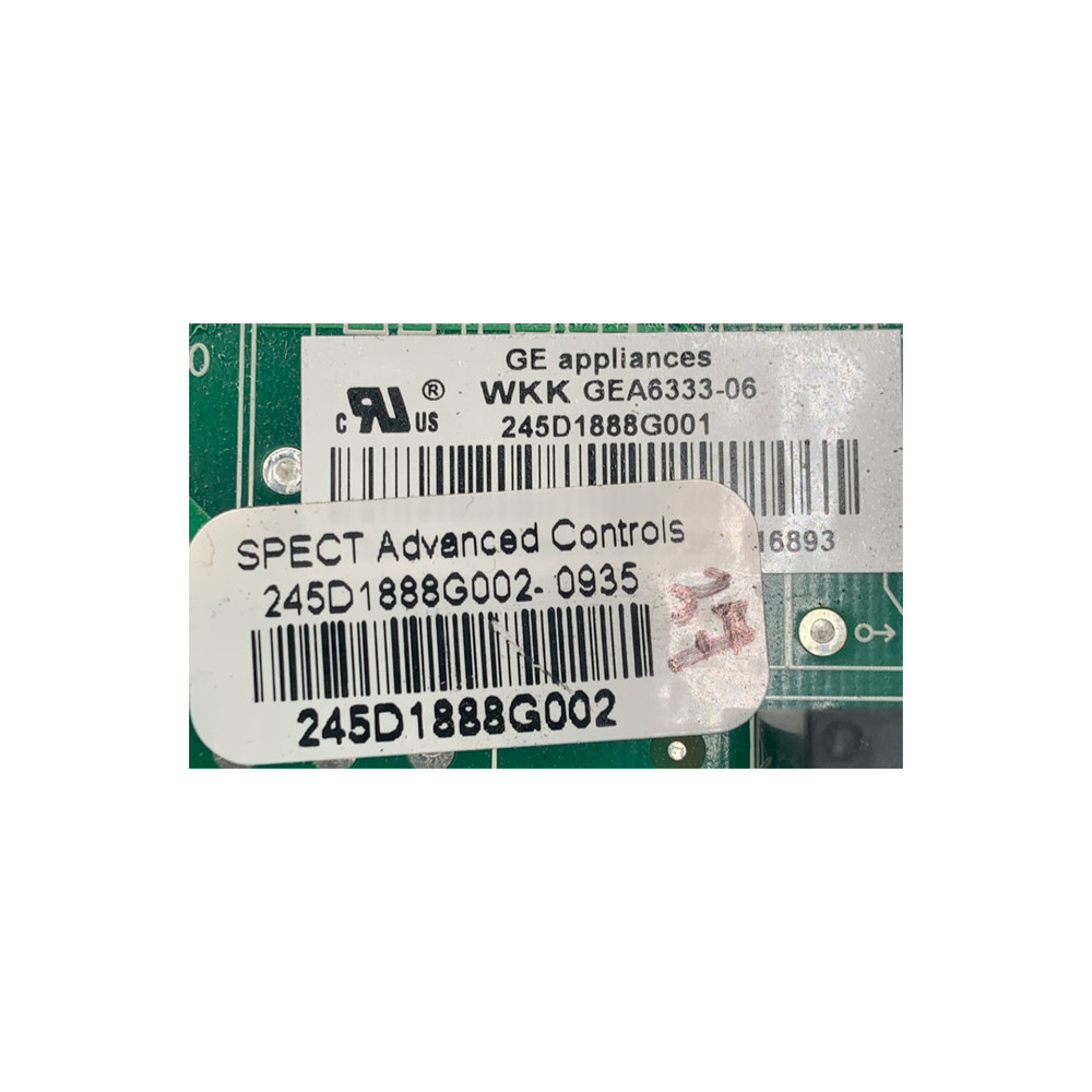GE Refrigerator Control Board - Part Number 245D1888G002