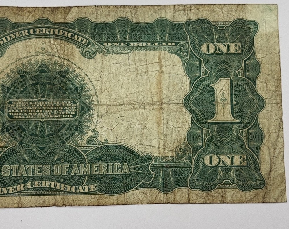 1899 $1 Large Silver Certificate Black Eagle Banknote #8015