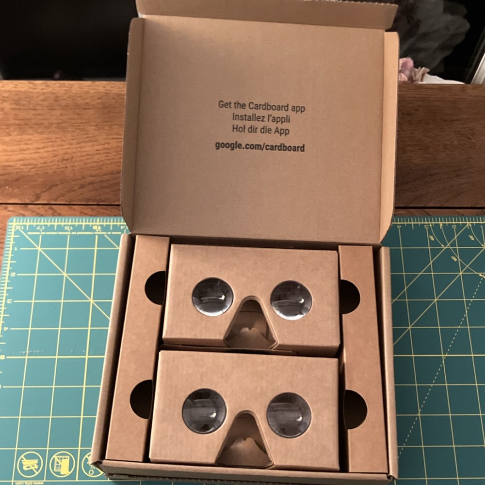 Google Cardboard VR Headset 2-Pack Brown Smartphone Cardboard