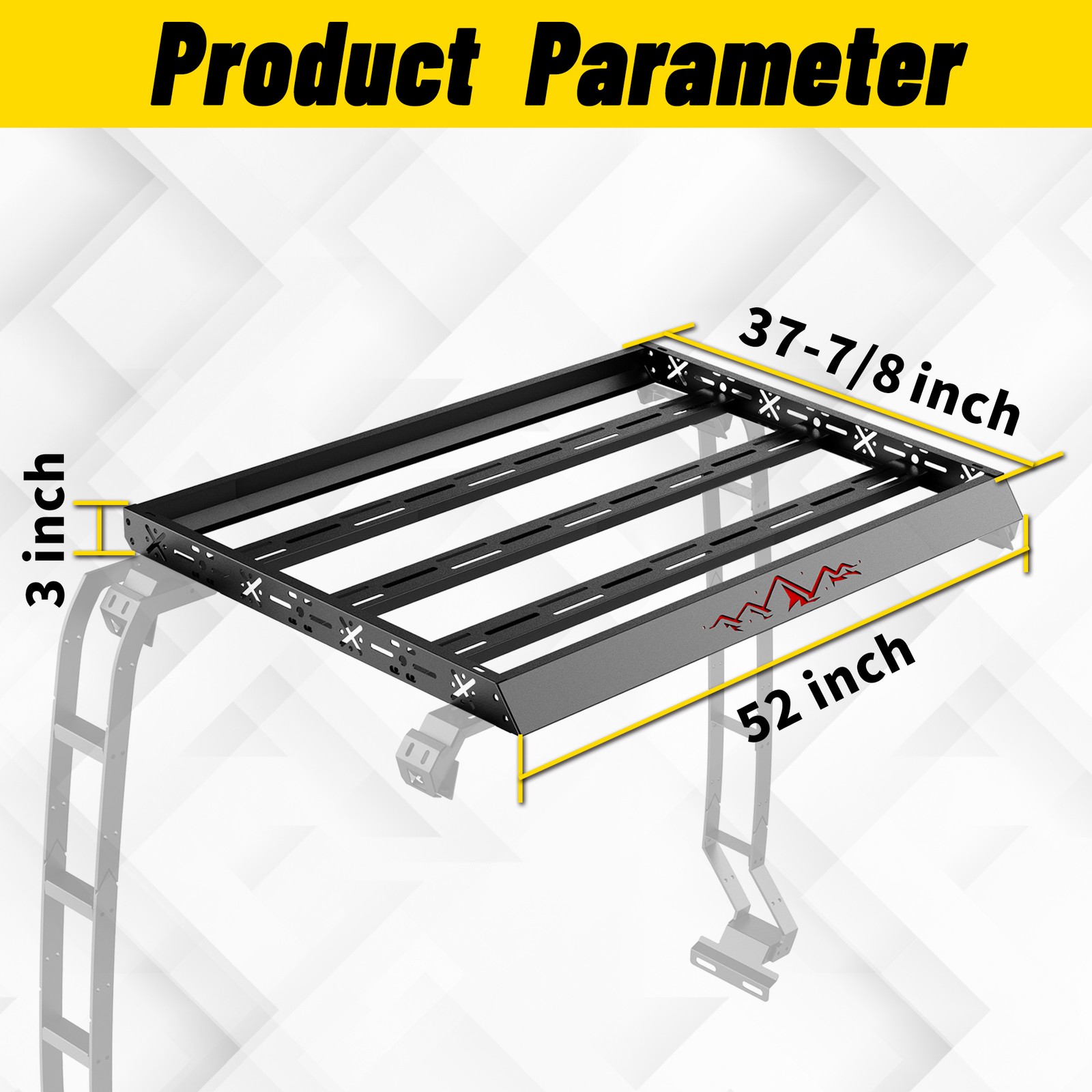Roof Rack Cargo Luggage Carrier fits 2018-2026 Jeep Gladiator JT With 2 Ladders