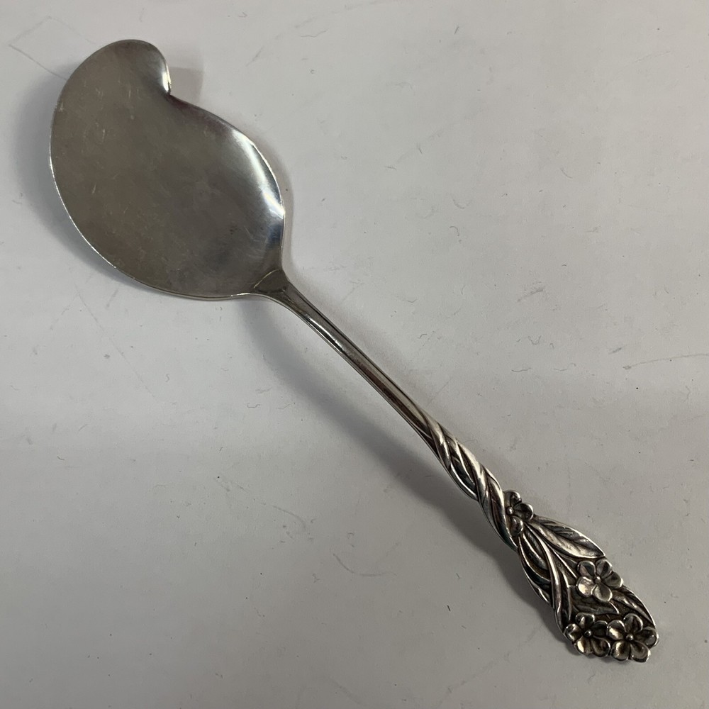 Whiting Sterling Flatware, Forget Me Not, Jelly Server, 4 1/2 inches