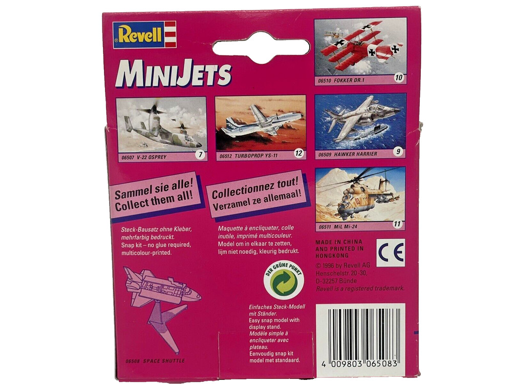 Revell Mini Jets Vintage 1996 Model Space Shuttle 06508
