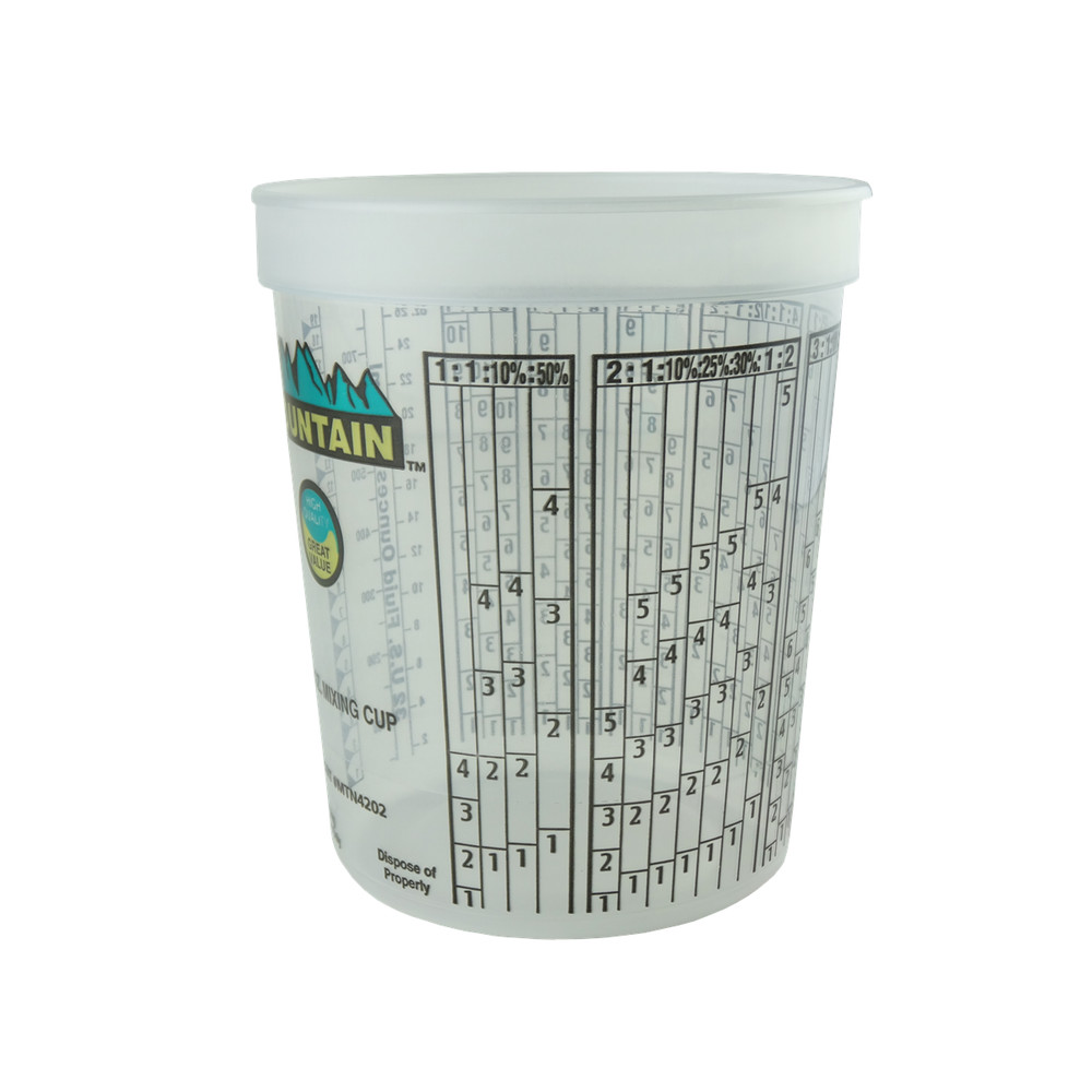 Mountain 4202 Disposable Quart Mixing Cup, 100 Count, Made in USA