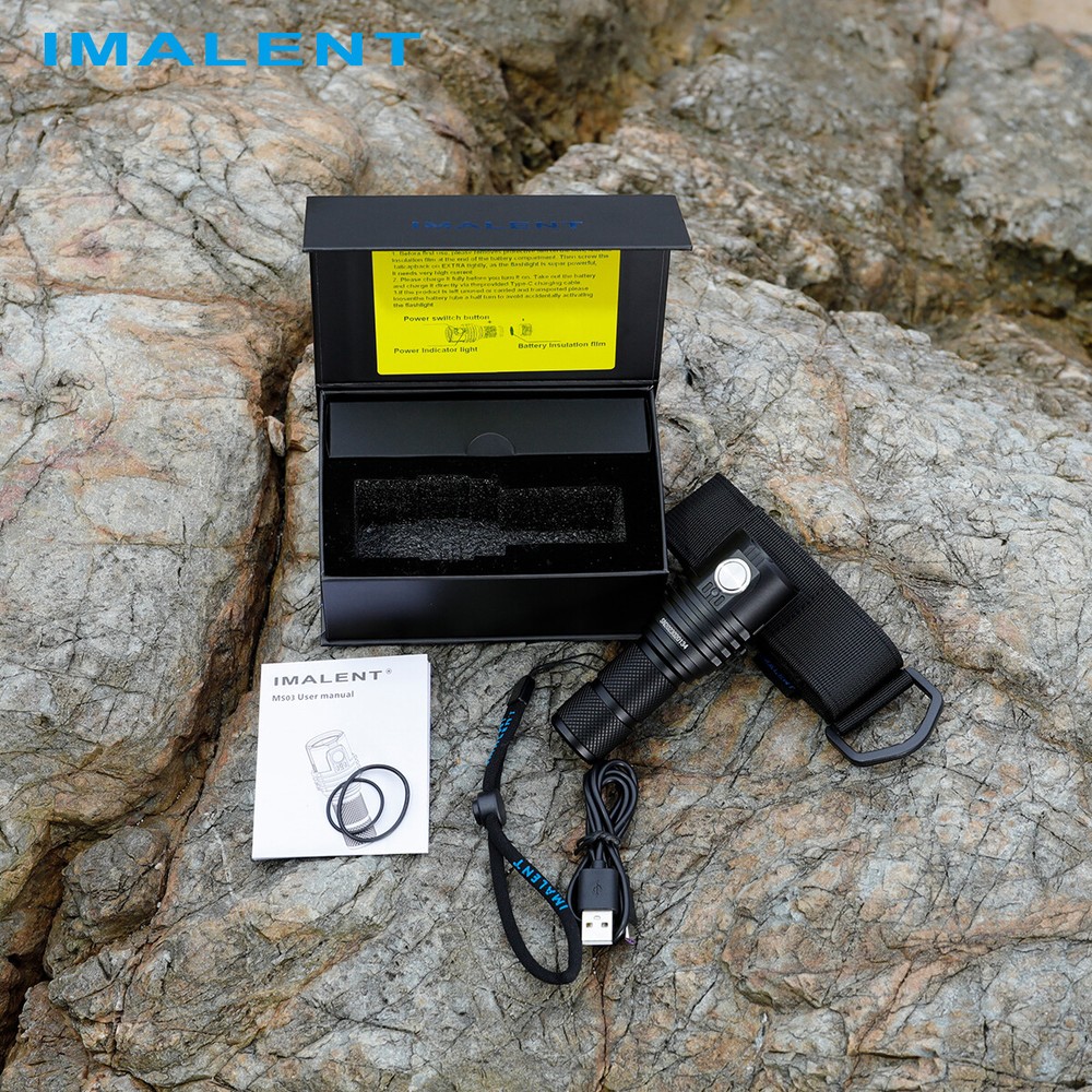 IMALENT MS03 13000 Lumen Rechargeable EDC Flashlight With Battery & Holster