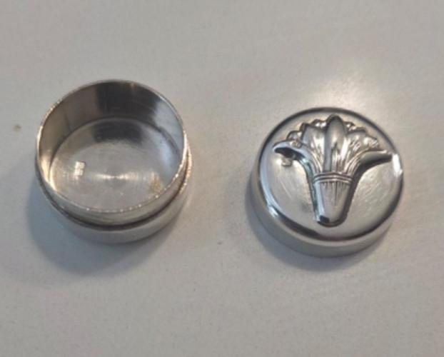 Sterling Silver Small Pill Case Art Deco Vintage