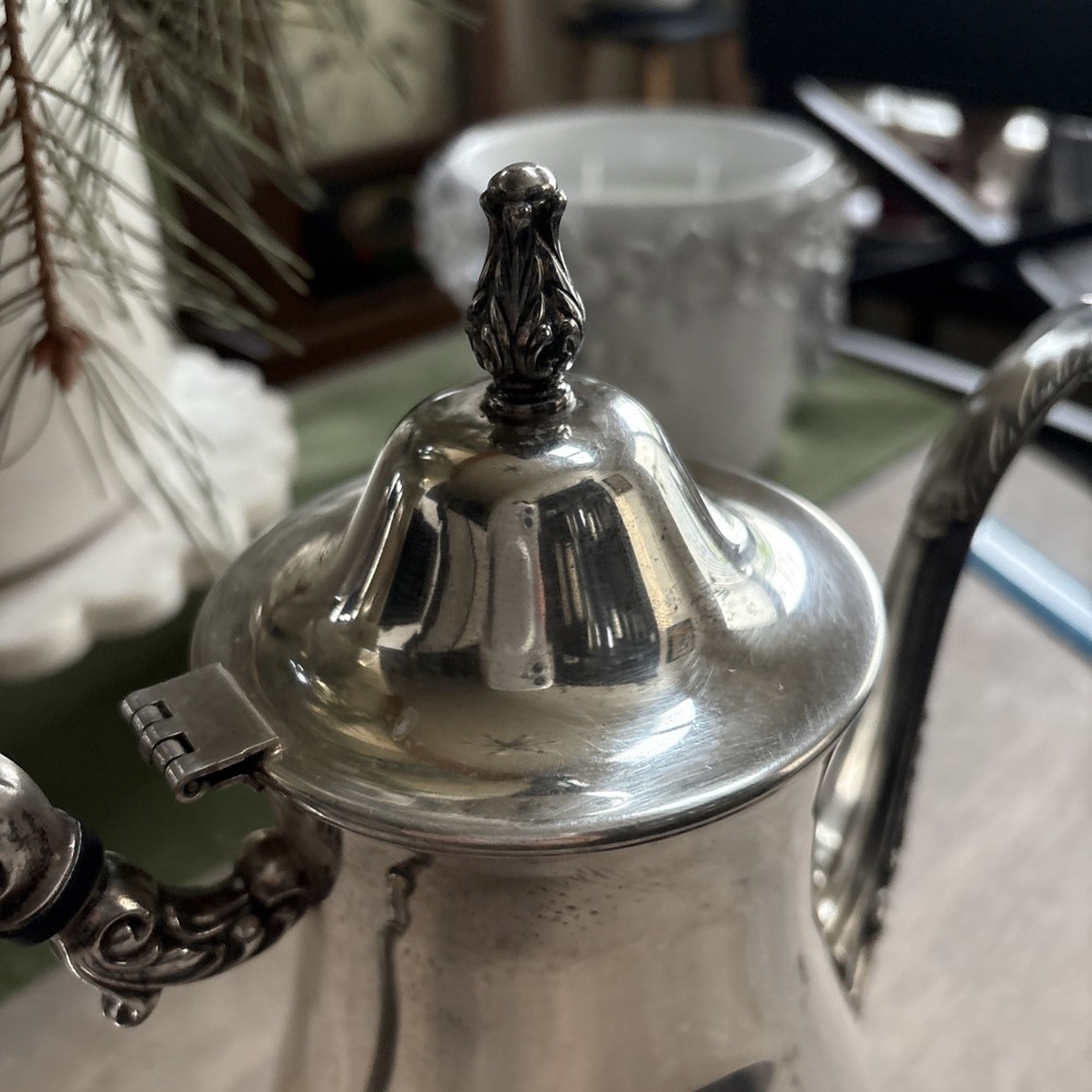 Silver Plated Ornate 4 Footed Coffee/Teapot