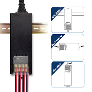 DC Power Adapter 12V 5A 4 Channel Din-Rail Mounting Distribution Power for CCTV