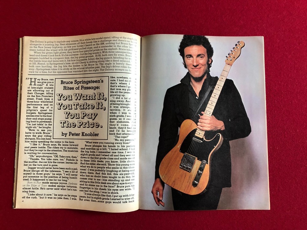 1978, Bruce Springsteen, "CRAWDADDY" Magazine (No Label)
