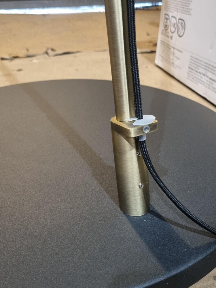 Angular Oversized arched overreach Floor Light in Matt Brass (NO SHADE)
