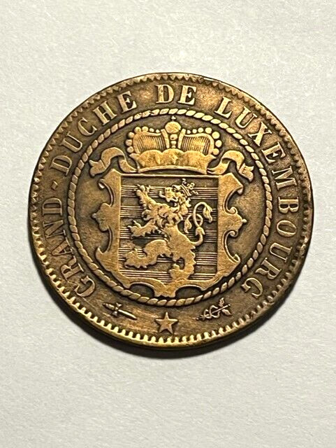 1870 Luxembourg 10 Centimes VF+ #20798