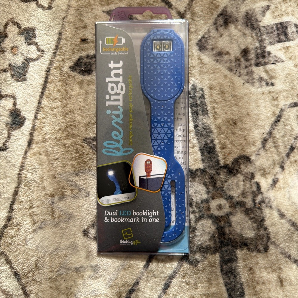 Flexilight Rechargeable Blue Hexagonal Booklight - Thinking Gifts