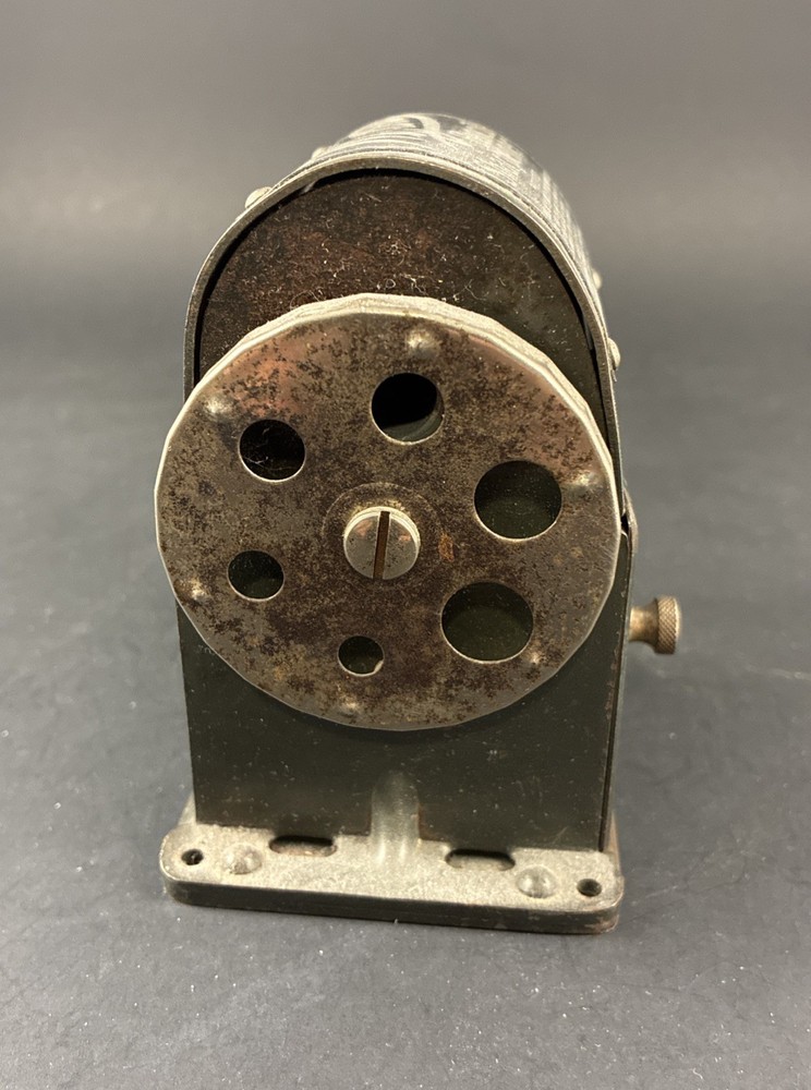Antique 1920s "WIZARD" Automatic Pencil Sharpener Heavy Metal