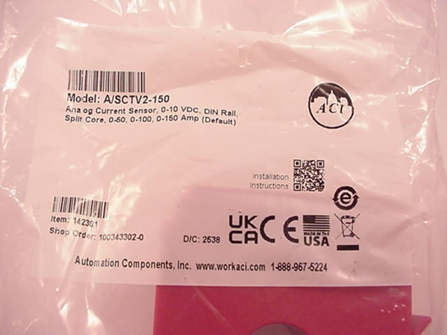 ACI A/SCTV2-150 Analog Current Sensor Ships Same Day