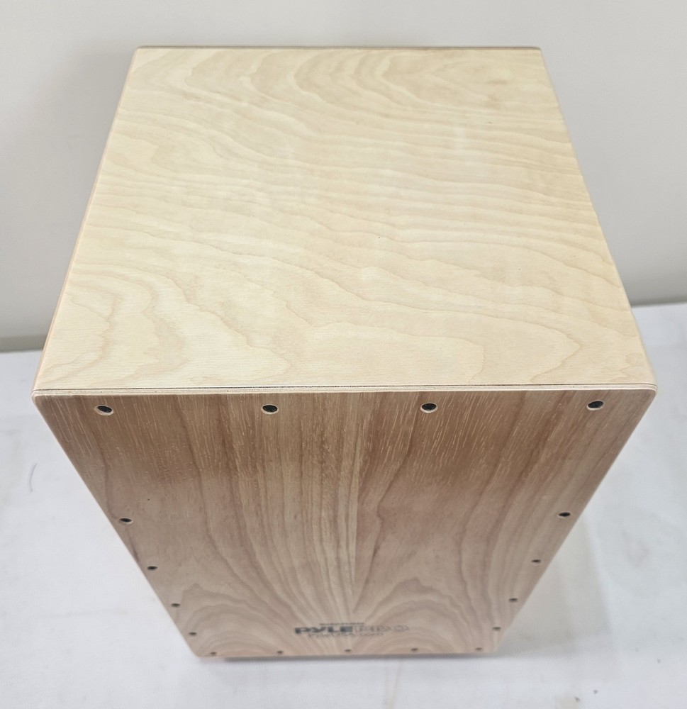 Pyle E-Cajon - Wooden Percussion w Internal Guitar String Electric Pickup PCJD50