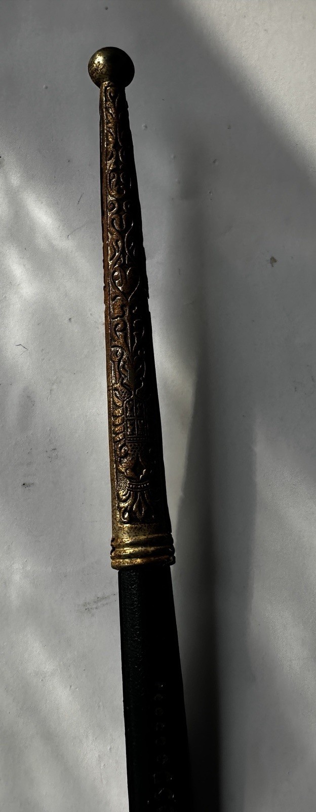 Metal Knight Medieval Renaissance King Sword Faux Jeweled w/scabbard Vntg 31”