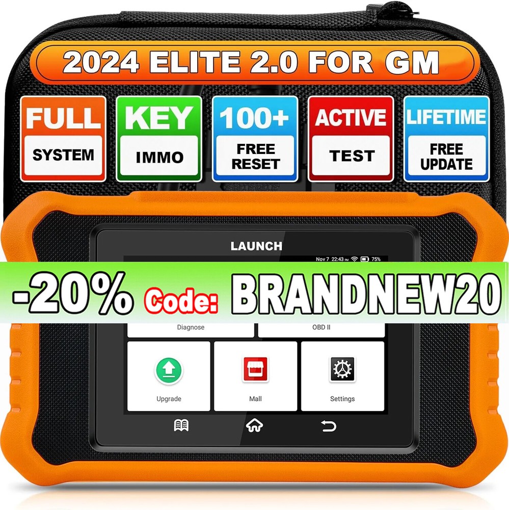 LAUNCH X431 Elite 2.0 for GM Diagnostic Tool Scanner ECU Coding K-y Pr- gramming