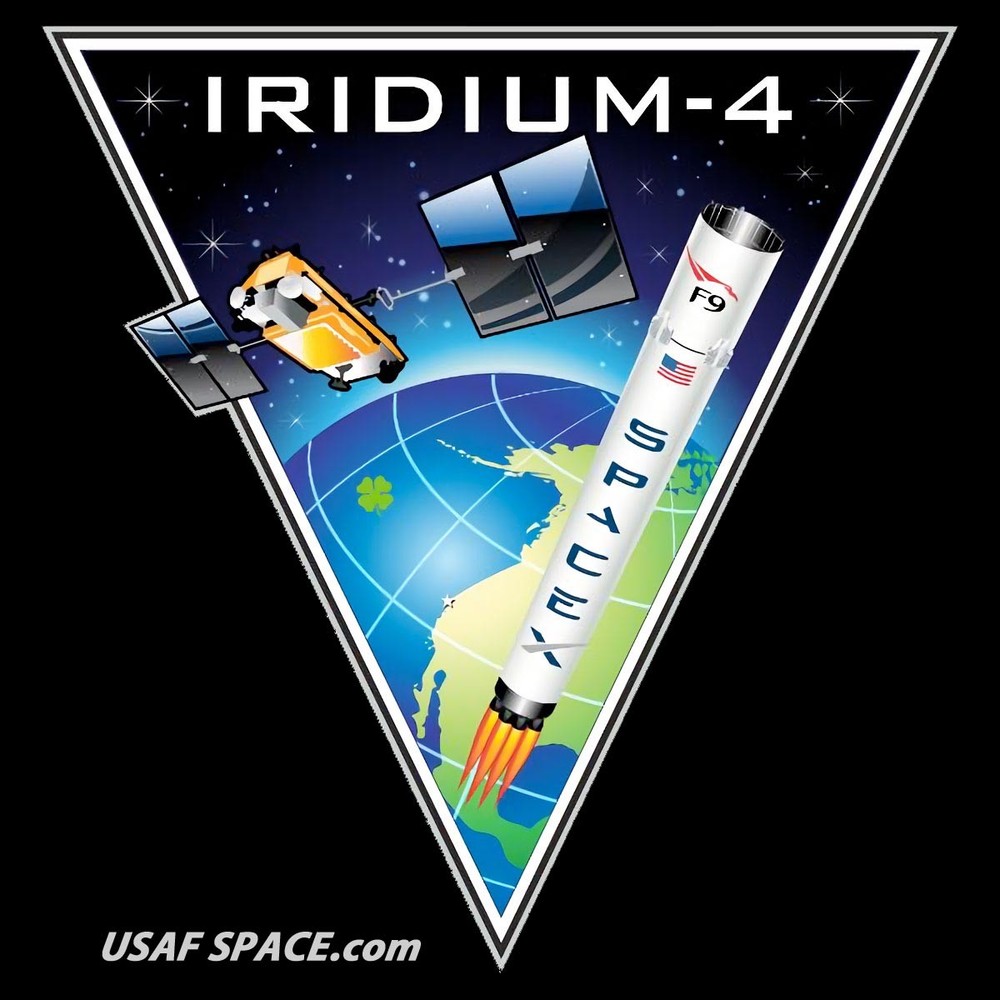 Authentic Iridium-4 - SPACEX FALCON 9 F-9 VAFB Launch SATELLITE Mission PATCH