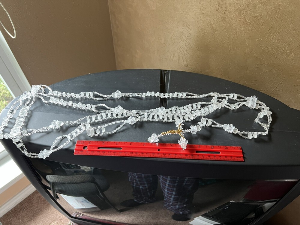 Giant Glass Rosary 35 Inches